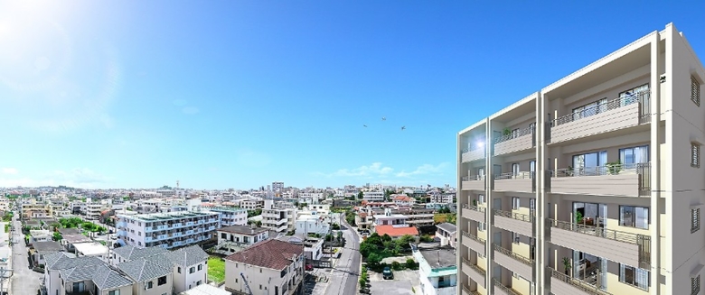 新築分譲マンション 沖縄市美里にあるベアーズコート美里の外観イメージ